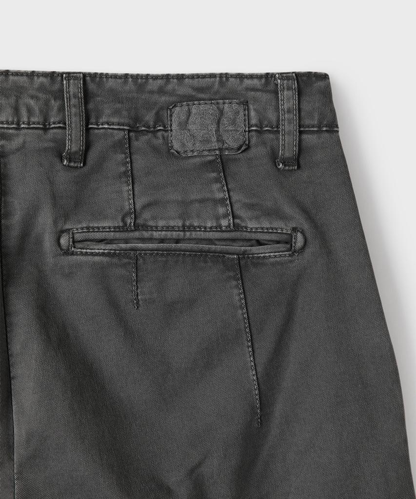 PANICALE Grey Garment-Dyed Cotton Pants