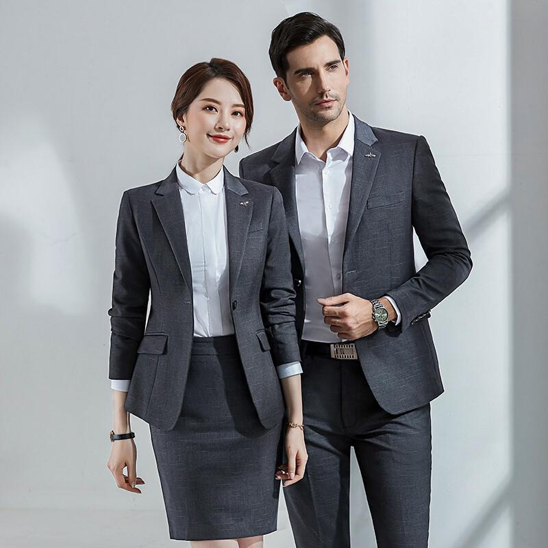 Telorrman Dark Plaid Unisex Business Suit Set