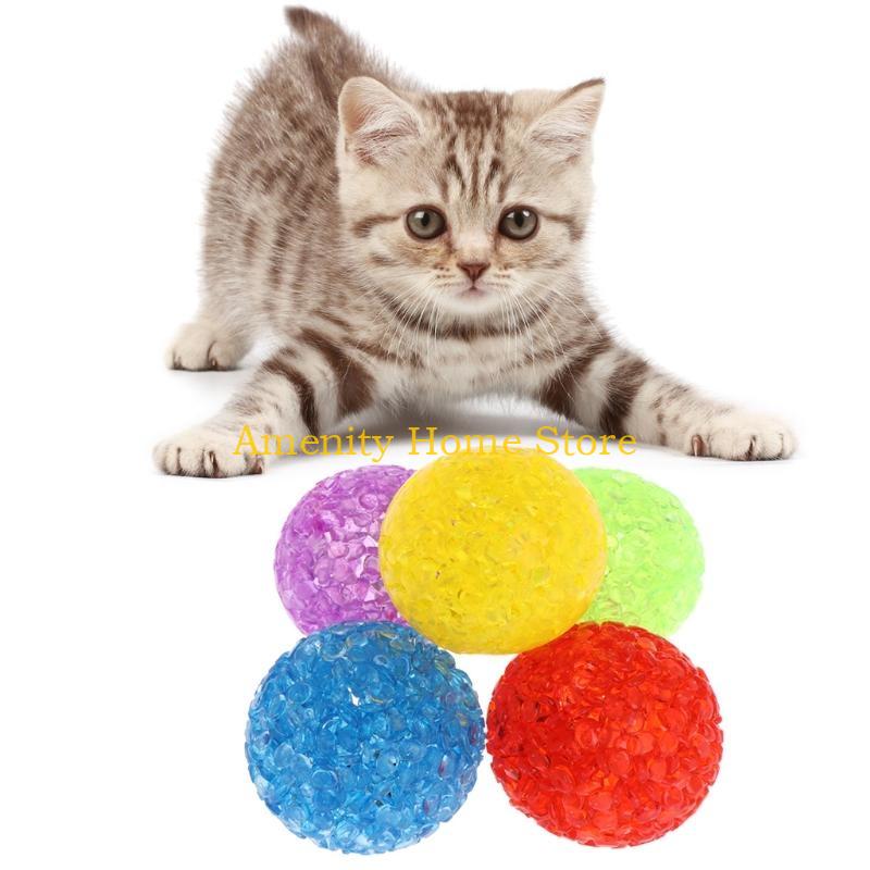 F26C 5Pcs Dog Interactive Ball Fun for Cat Teaser Toy Balls with Bells for Dogs China Mainland