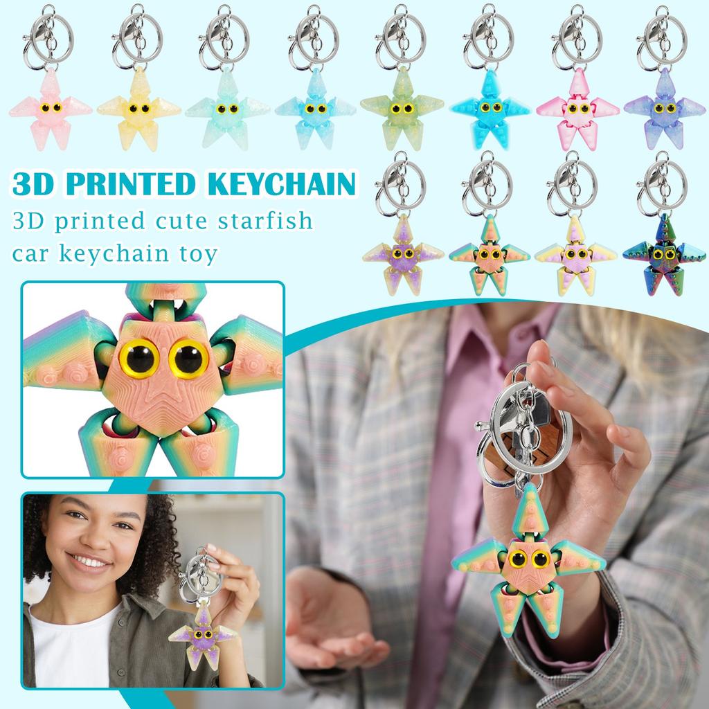 3D-printet Søtt Tredimensjonalt Nøkkelring Skolesekk Lite Anheng Gave Liten Pynt
