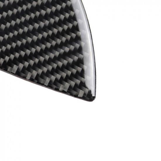 Carbon Fiber Front Bumper Grille Cover Trim Sticker For Mazda 3 Axela 2017-2018