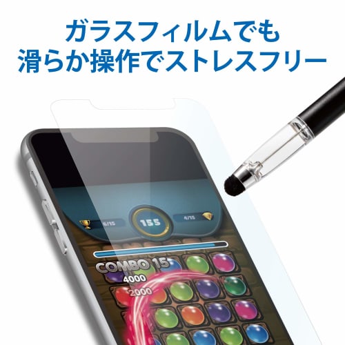 ELECOM Touch Pen [For Puzzle Games Only] Super Sensitive Type Compatible with Smartphones/Tablets Black P-TPGCPZBK