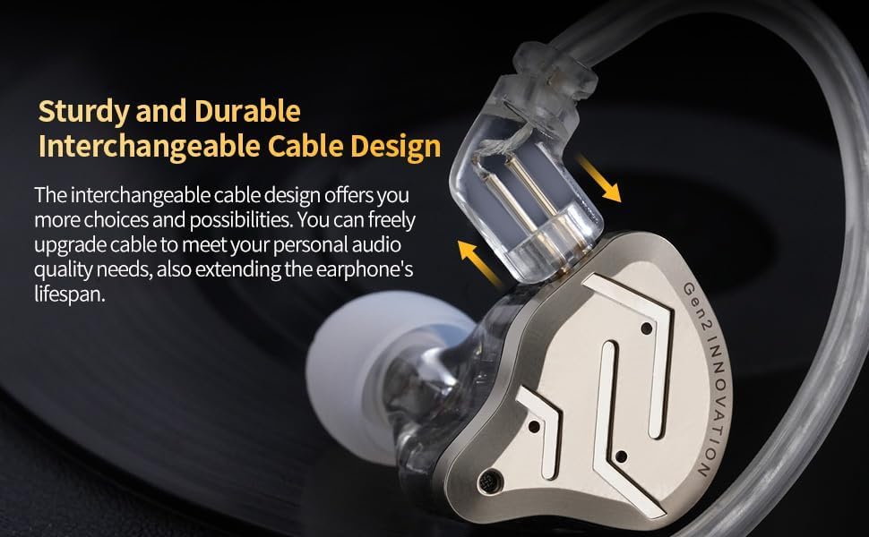 KZ ZSN Pro2 Earphones Wired Earphones Monitor 2pin Canal Type Earhook Wired Earphones Canal Type 10mm Dynamic Driver 30095 Balanced Armature Driver No