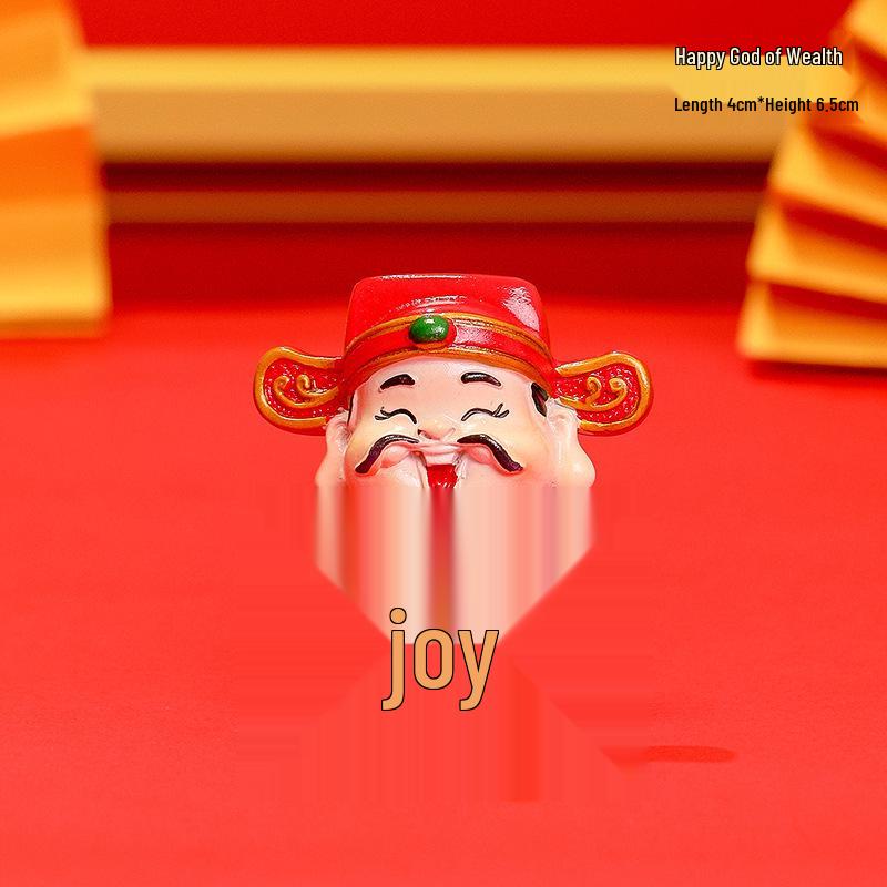 New Year Cartoon God of Wealth Ornament – Snake Year Figurine Home Decor Gift