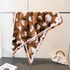 Leopard print imitation silk women's scarf workplace versatile silk scarf shawl waist triangle scarf headscarf scarf