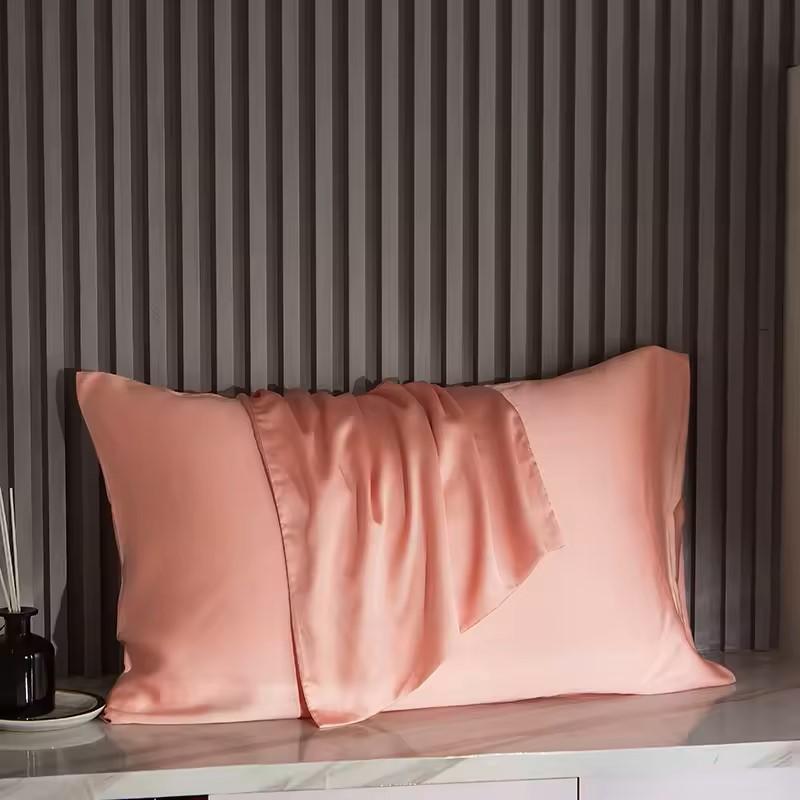 Nordische Seidenkissenbezüge Weiß Schwarz Grau Khaki Blau Rosa Silber Bettkissenbezüge Luxusbezüge Heimbetten Dekoration