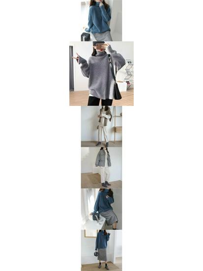 Women's Trendy Thick Knit High-Neck Sweater - Loose, Gentle French Style for Autumn/Winter