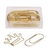 100Pcs Cute Planner Clips Innovative Design Anti Rust Electroplating Process Gold Paper Clips for Of