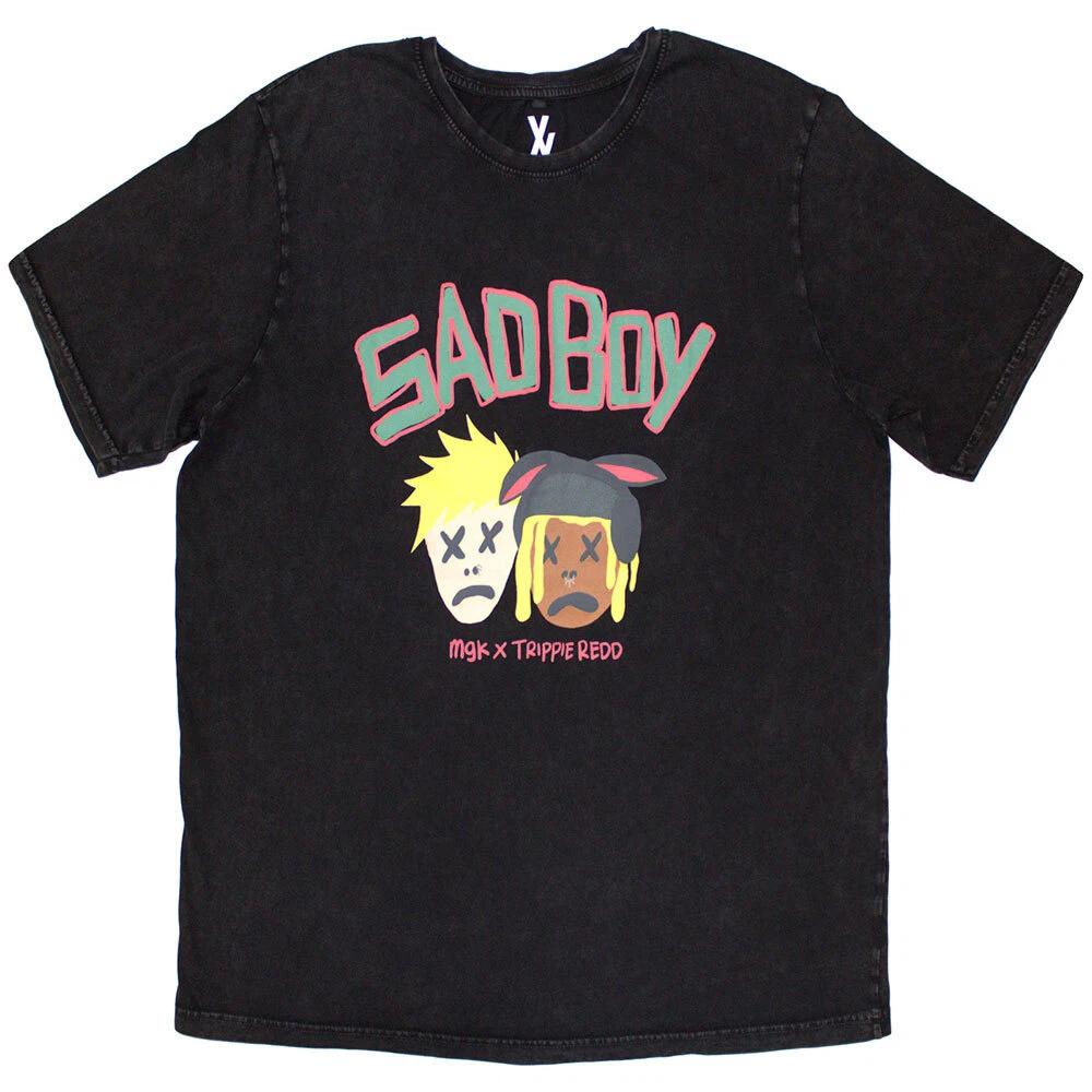 Machine Gun Kelly Unisex Stone Wash T-Shirt: Sad Boy (Medium) 4XL