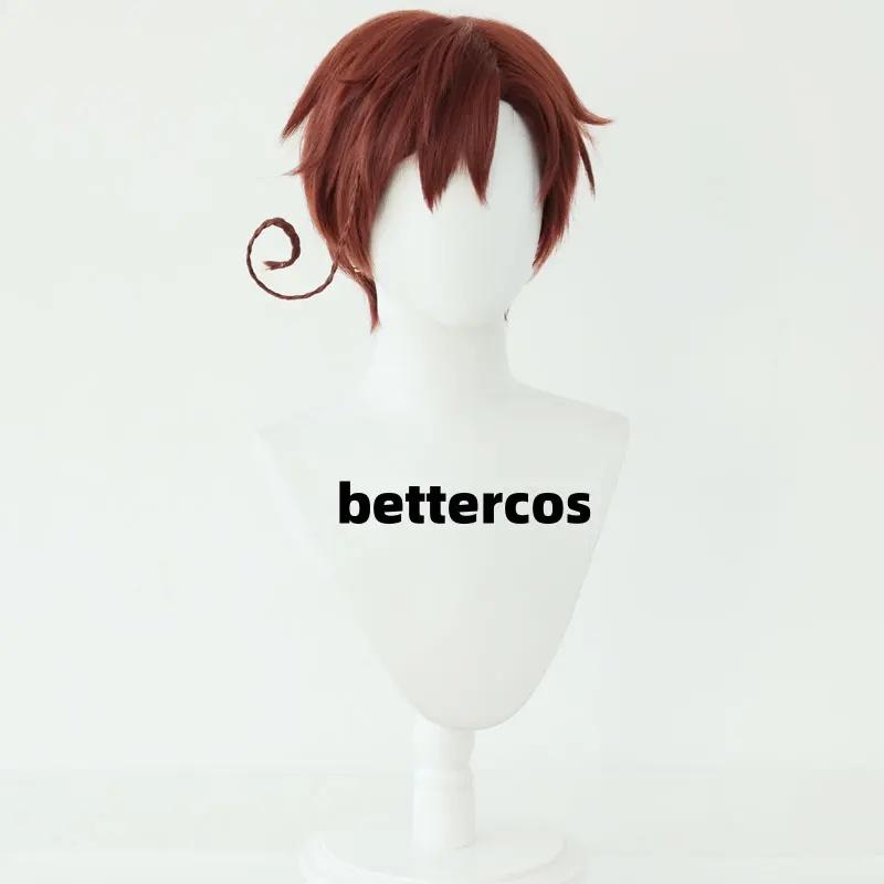 Axis Hatalmak Hetalia Parókák Dél-Észak-Olaszország Paróka Feliciano Vargas Vörösbarna Cosplay Paróka Egy Kis Levehető Fonattal brown