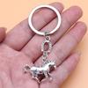 Creative Horse Metal Keychain Vintage Horse Pendant Keyring Bag Key Hanging Decoration New Year Mascot Souvenir Gift
