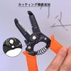 VANJOIN Wire Stripper, for Thick and Metric Wires, Electrician's Hand Crimping and Stripping Tool, Multi-Function Wire Stripper with Spring-Loaded Non