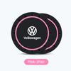 2PCS Car Coasters Water Cup Slots Non-Slip Mat Waterproof Cup Pad For Volkswagen VW Scirocco Jetta Beetle Golf Passat Polo GTINB1