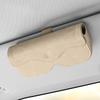 Shock-proof Car Glasses Bag Suede Leather Sunglasses Case Sun Visor Glasses Case  Car  Interior