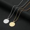 Kinitial Viking Swirl Knot Amulet Pendant Necklaces for Women Stainless Steel Circle Geometric Charm Rune Statement Jewelry Gift