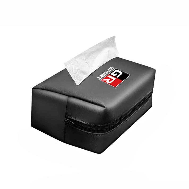 Car Tissue Storage V48 Bag Sun Visor Seat Back Paper Towel Organizer Keyring For Toyota 86 RAV4 Corolla Yaris Prius CHR Camry Prado