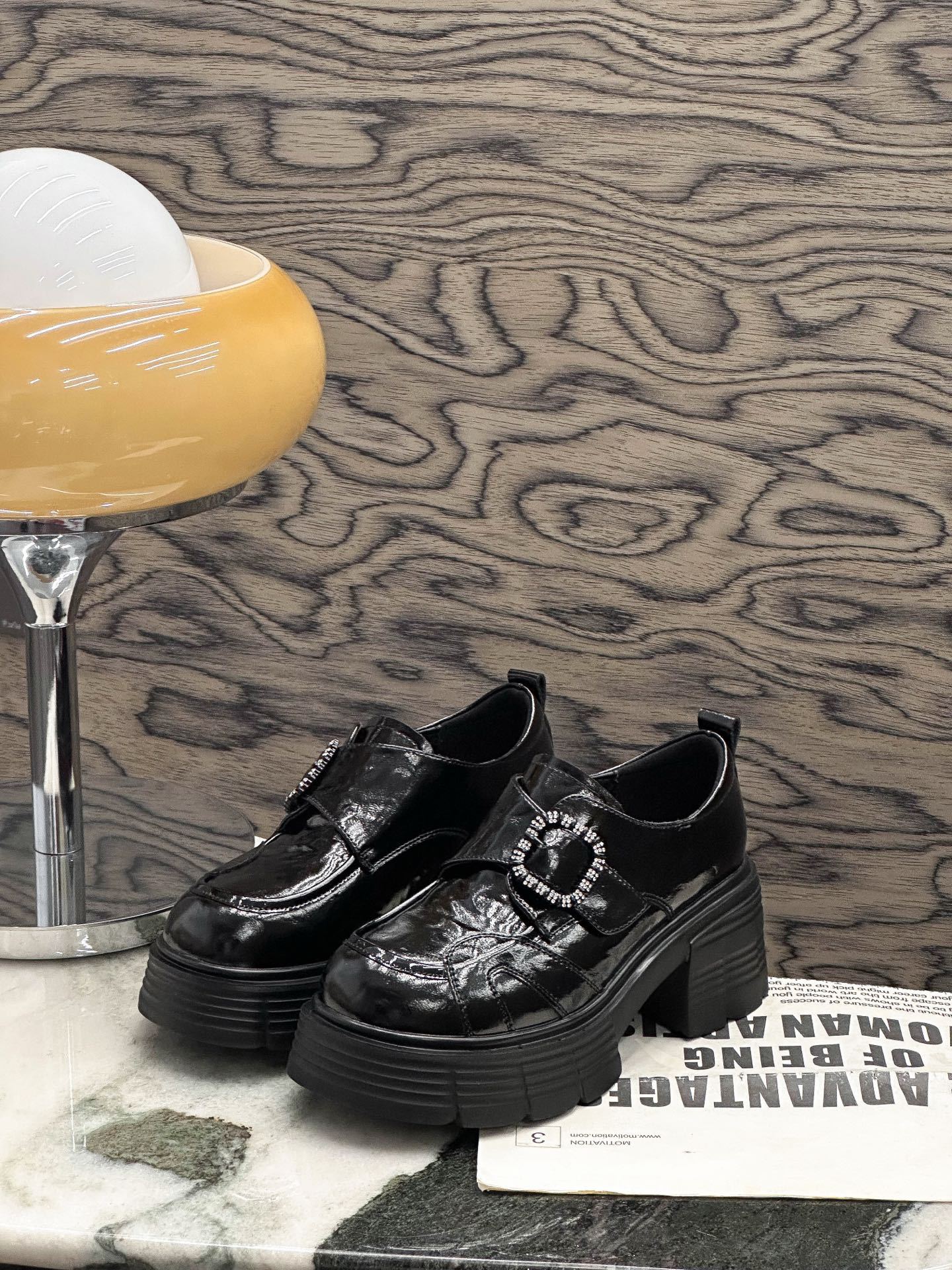 

2025 autumn new leather platform heightening loafers women s British style small leather shoes versatile casual single shoes women 39