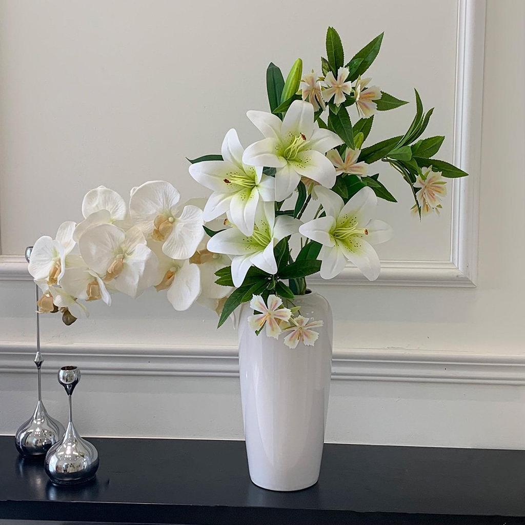 Artificial Lily Flower Arrangement for Home Decoration