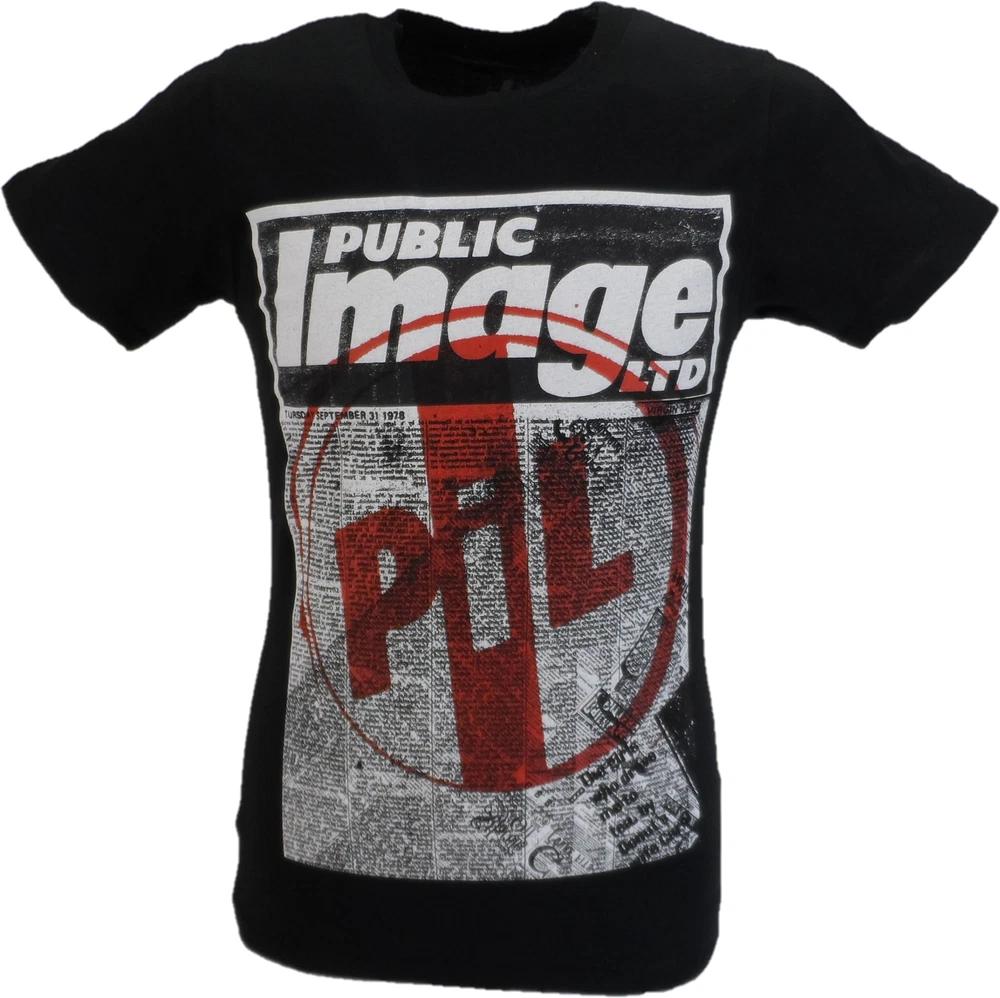 Unisexs Black Official PIL Public Image Limited Poster T Shirt S