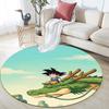 Goku Cartoon pattern round rug,Carpet Rug for Living Room Bedroom Playroom ,Non-slip Floor Mat,Holiday Gifts and Birthday Gifts.