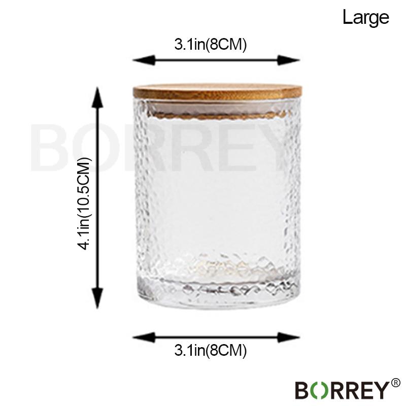 BORREY Gehämmertes Glas Vorratsglas Versiegelte Dosen mit Deckel Flaschen Mason Einmachgläser Gewürzgläser Kaffee Süßigkeiten Aufbewahrungsflasche Teedose Küchenkanne