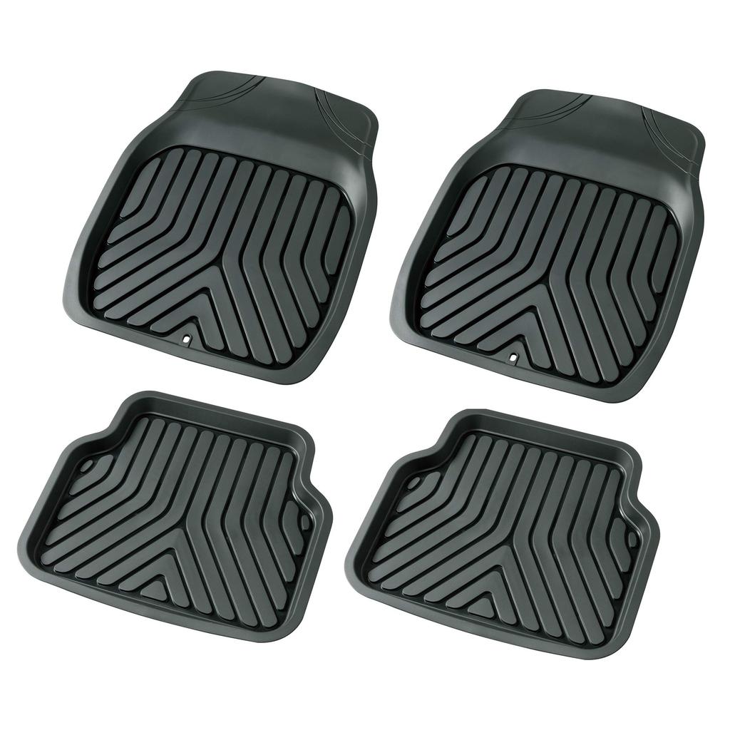 BONFORM 3D Prime Car Set of 4 Front 2 Rear for Cars Mats, (2 Seats, Seats), Black, 6279-82BK, Light/Standard