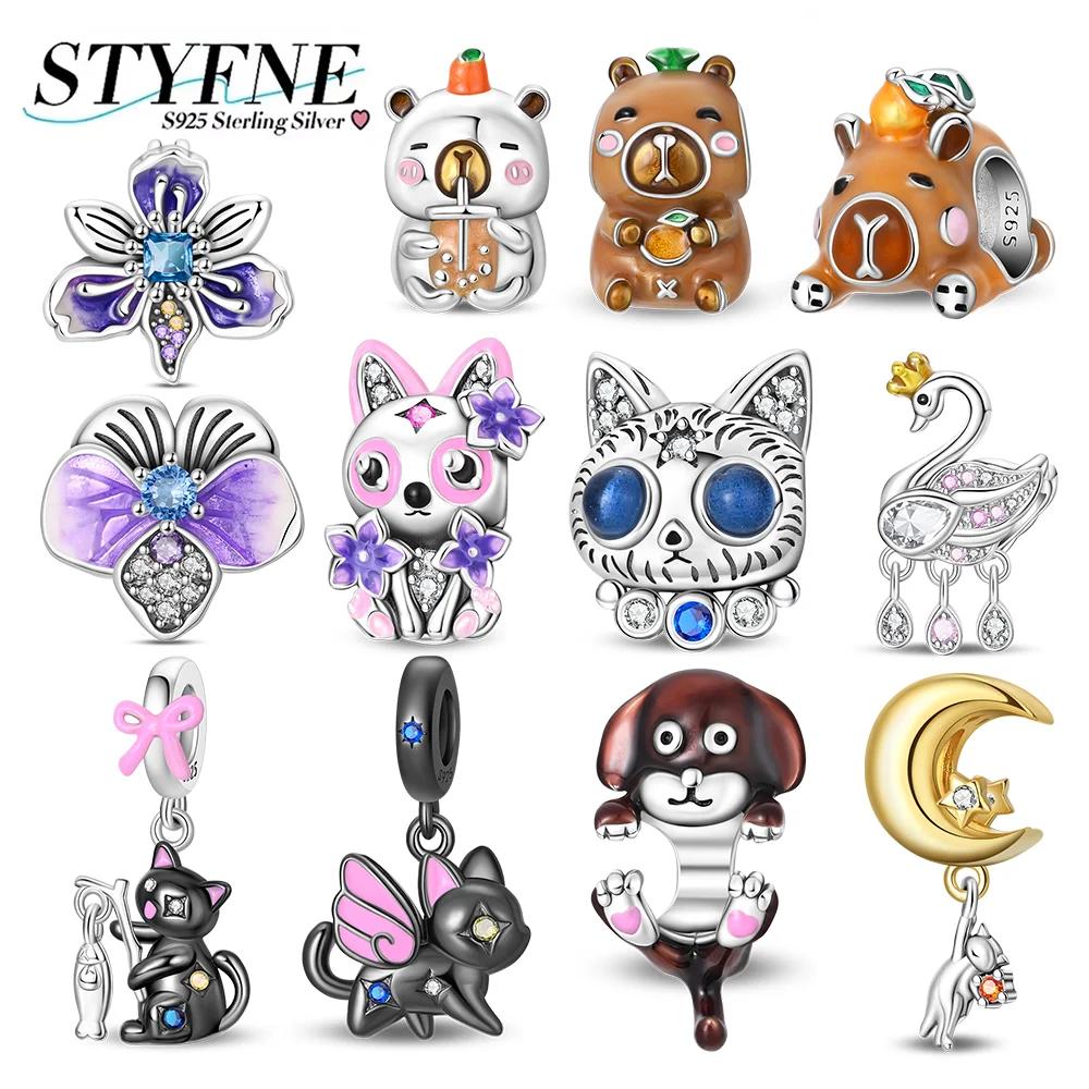 Charm Bead Charms Plata Originales Kitten Sausage Dog Bead Charms for Charm Bead Charms copper Bracelets Bead Charms Jewellery Making Womens Gift