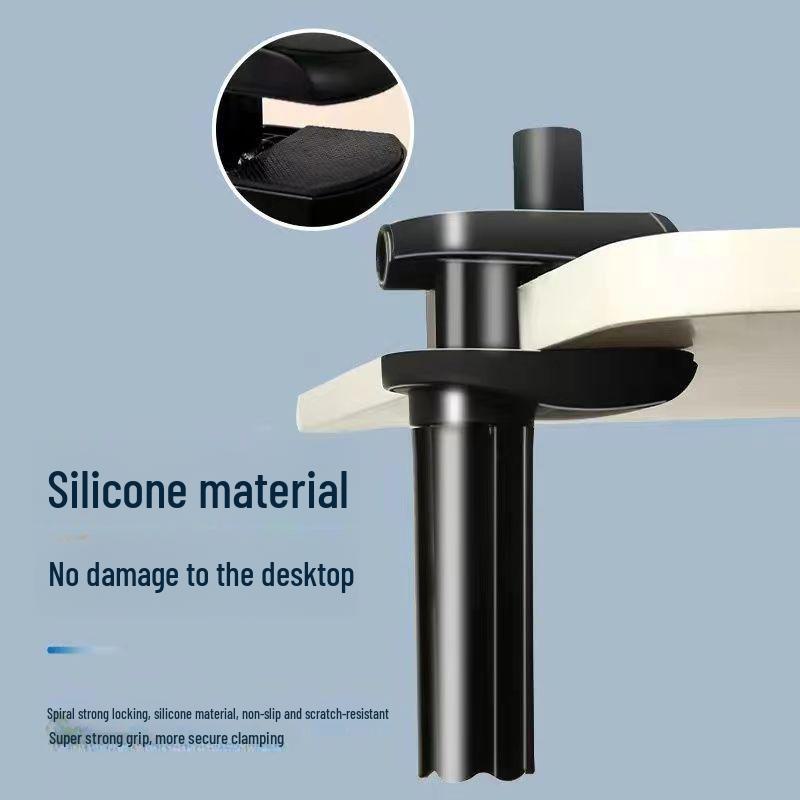 Multifunctional Phone & Tablet Stand for Bedside, Desktop, Overhead Shooting, Live Streaming, and Lectures with Stable Large Clip.