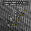 300pcs/box Carp Fishing Accessories Feeder Hook Sleeve Small-Bore Sleeve To Fit With Feeder Hook 6 8 10 12 For Fishing Tackle