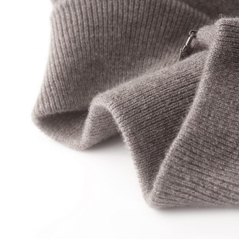 FIRS Men's 100% Wool Thickened Half-Zip Mock Neck Sweater