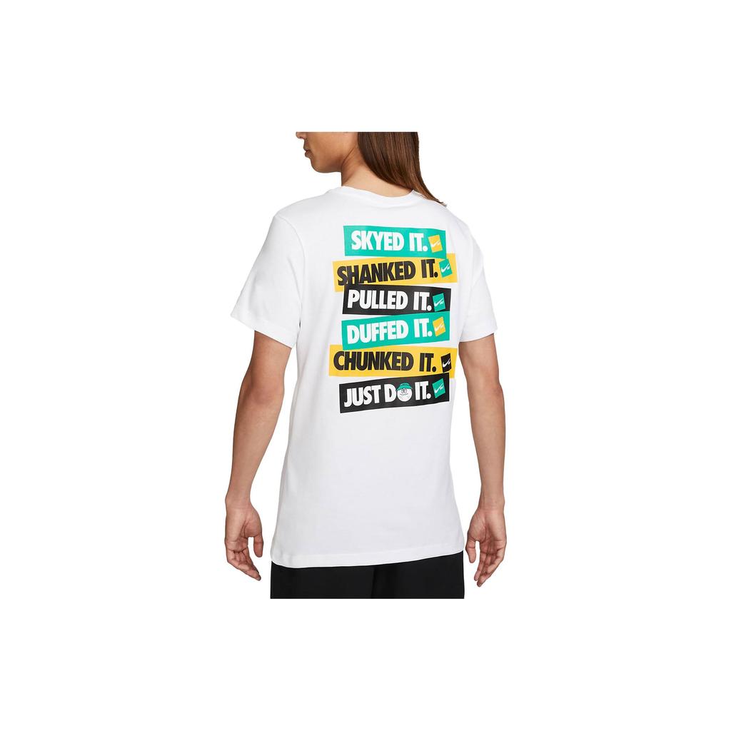 Nike Letter Print Golf Short Sleeve T-Shirt Men Tops White FJ1511-100
