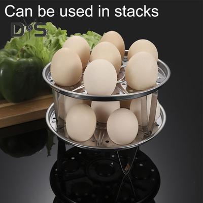 Stackable Steamed Egg Rack Heat Resistant 430 7 Holes Instant Pot Egg Steamer Trivet Cooking Utensils