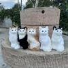 Simulated Kitten Squatting Cat Fur Craft, Zodiac Animal Figurine Toy for Dogs, Cats, and Rabbits.