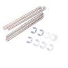 4pcs Stainless Steel Suspension Pins 48mm with E Clips for Traxxas Slash 2WD 1/10 RC Car