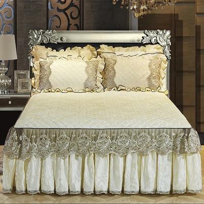 Luxury Thicken Velvet Quilted Bedspread Winter Quick Warm Plush Bed Skirt King Double Size Bed Cover Not Including Pillowcase
