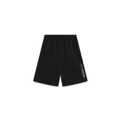 Lining Sports Trend Series Letter Print Straight-Leg Sports Shorts Men Bottoms Black AKST073-2