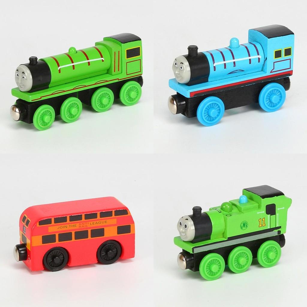 Set de Tren Magnético de Madera Colorido Para Niños Con Características Interactivas de Empujar y Tirar