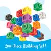 Learning Resources MathLink Series Cubes, Large Capacity, 200-Piece Set, LER9291, Authentic