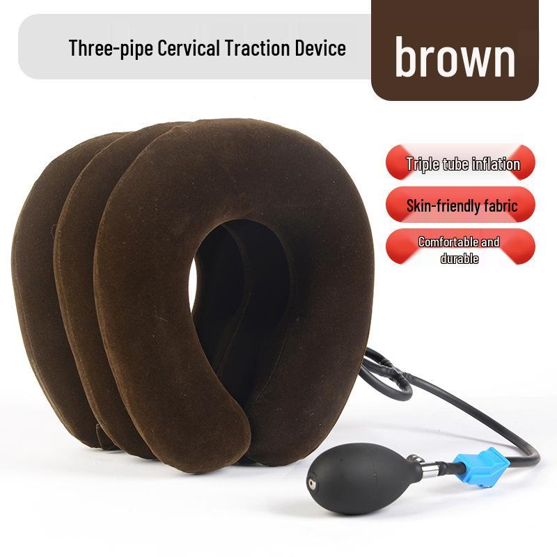Inflatable Metal Ball Cervical Traction Neck Brace for Home Use 3-pipe metal valve inflatable ball