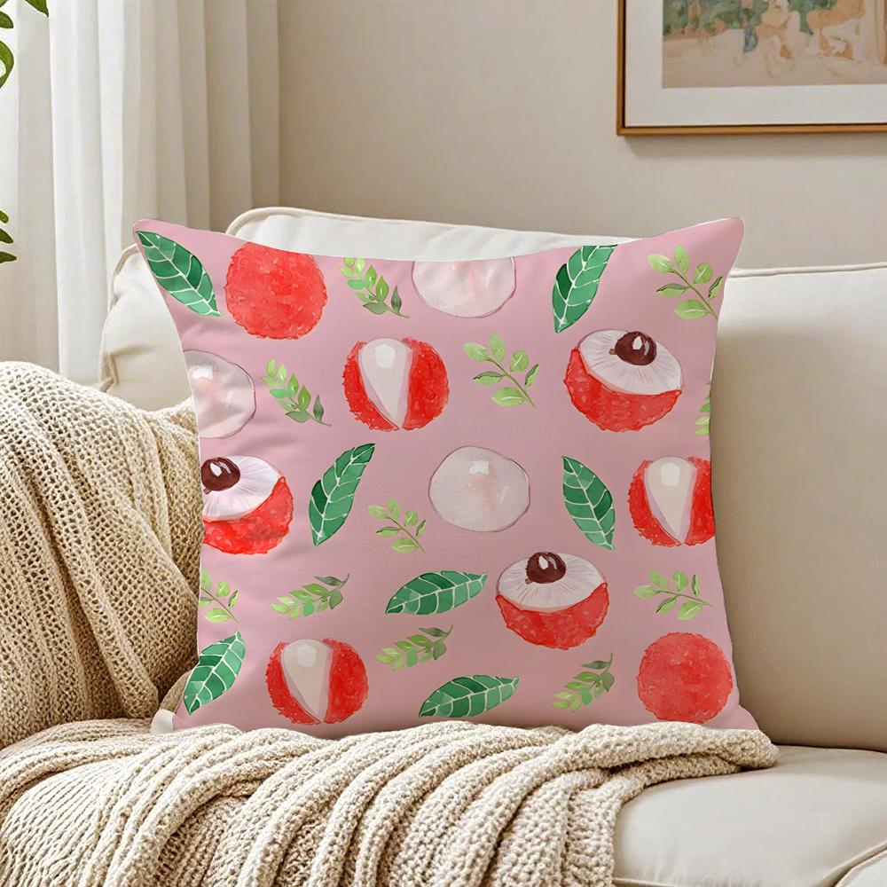 Fashionable Fruit Print Pattern Cushion Cover Pillowcase Antidustmite Living Room Sofa Decor Cushion Room