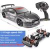 Uus 1:10 topeltamortisaatorit 40 km/70 km/h suure kiirusega drifti kaugjuhtimispuldiga auto 2,4G 4WD RC maastikusõiduk lastele sünnipäeva jõulukink