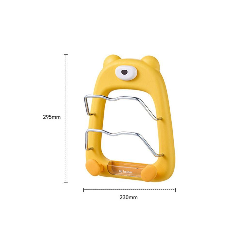 Practical Suction Cup Pot Lid Holder Wall Mounted Multi-Layer Pan Cover Storage Holder Punch-Free Pot Lid Rack