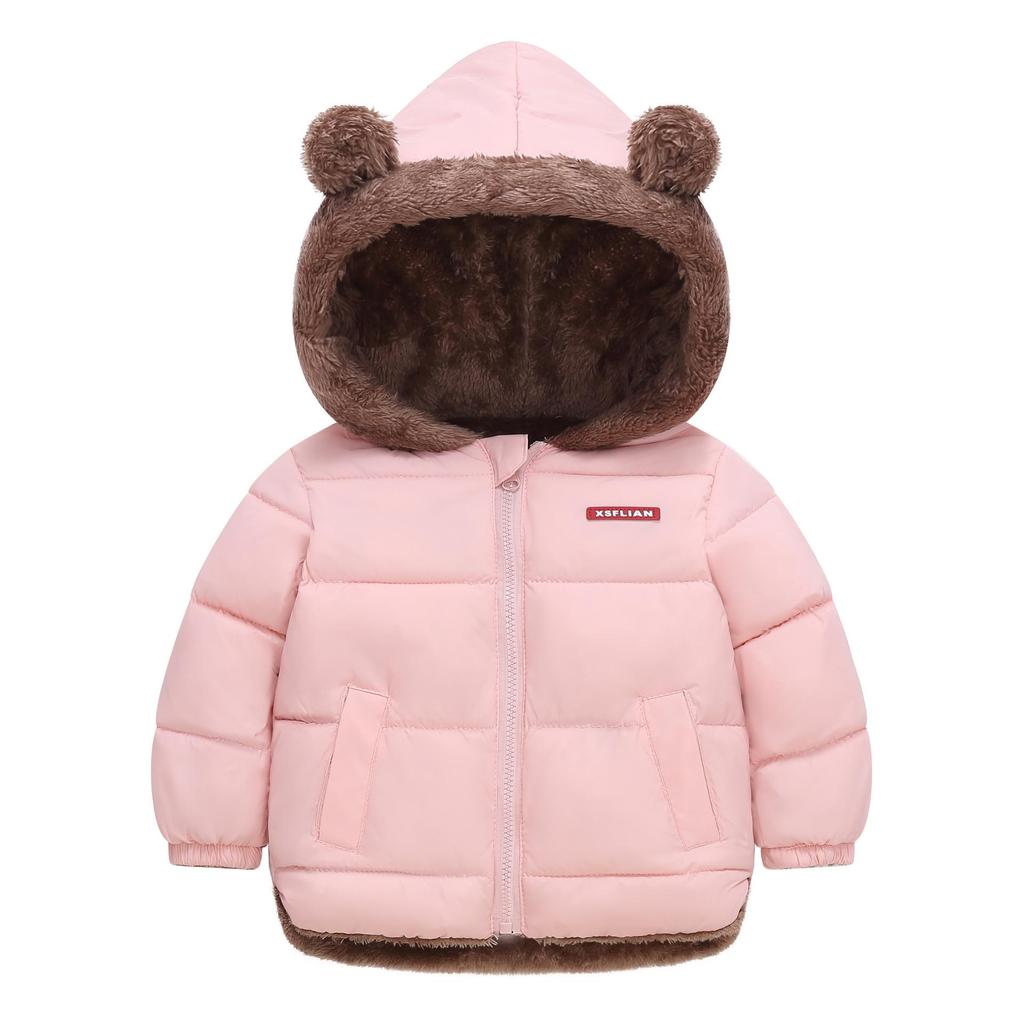 Winter Thicken Cotton Padded Jacket for Kids - Hooded Short Style for Boys & Girls
