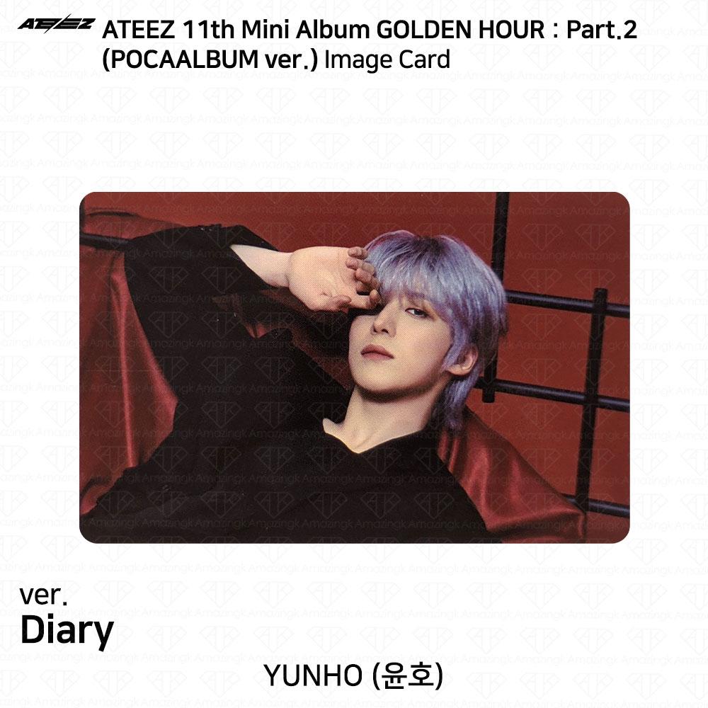 ATEEZ The 11th Mini Album Golden Hour Part.2 POCAALBUM Photocard DIARY VER