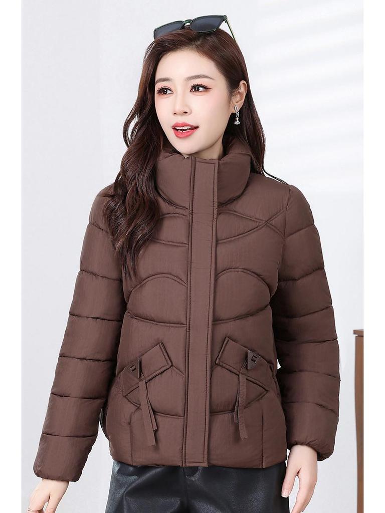 Women's Short Down Cotton Jacket - 2025 Winter Korean Fashion, Slim Fit, Lightweight, Warm Cotton-Padded Coat.