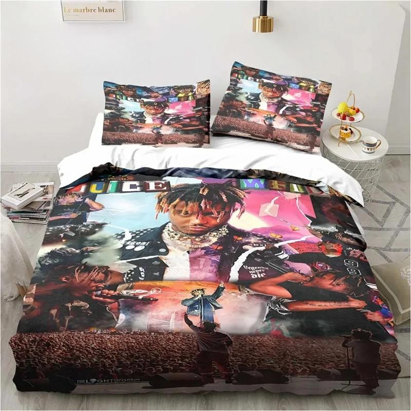 Rap Singer Juice Wrld 3D Print Bedding Set Single Twin Full Queen King Size Bed Set Adult Kid Bedroom Bedding Gift