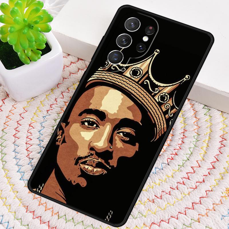 2pac tupac Crown 2 pac Phone Case for Samsung Galaxy note 10 pro S26 Ultra S23 S24 FE S25 S21 S22 PLUS shockproof Cove