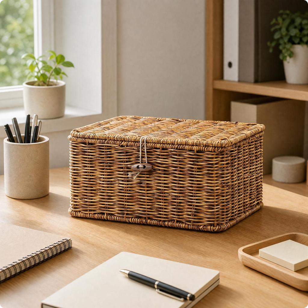 PP PE Braided Organizer Box Multifunctional HandBraided Reinforced Frame for Living