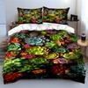 Colorful Succulent Set for Decoration Bedding Set with 1 Duvet Cover 2 Pillowcases Single Double King Queen Gift