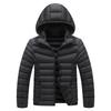 Nieuwe Herfst en Winter Middellange en Korte Middelgrote Met Capuchon Fleece Verdikte Zakelijke Heren Grote Maat Katoen Gevoerde Jas